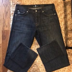 Seven jeans. Relaxed fit. Dark wash